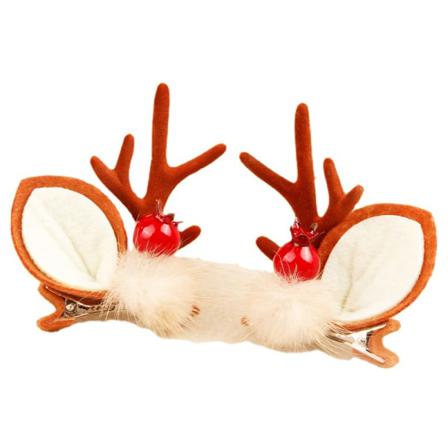 Barrette De Noël, Mignonne Barrette De Simulation De Bois De Vis