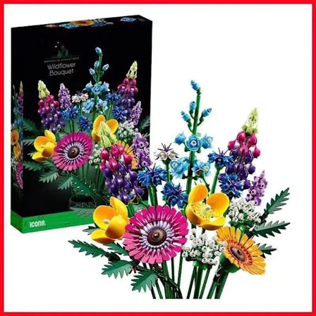 Kompatibel med LEGO Evig Blomsterbukett Byggeklosser Leke, Valentinsdagsgave - Blomster