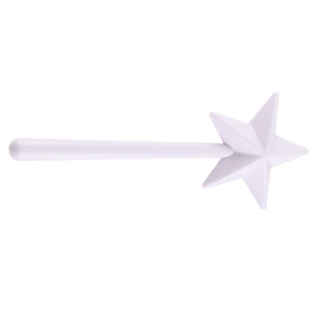 Salt og pepper shaker tryllestav plast søt praktisk pentagram form salt dispenser hvit