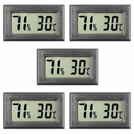 5 stk. Mini Digital Termometer Temperatur Fugtighed Termometer