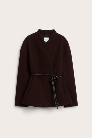 Kappahl | Jakke med belte | Vinrød