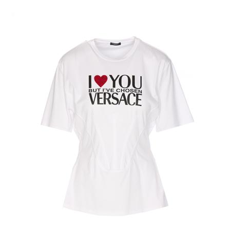 Versace, T-Shirts Wit, Dames, Maat:S