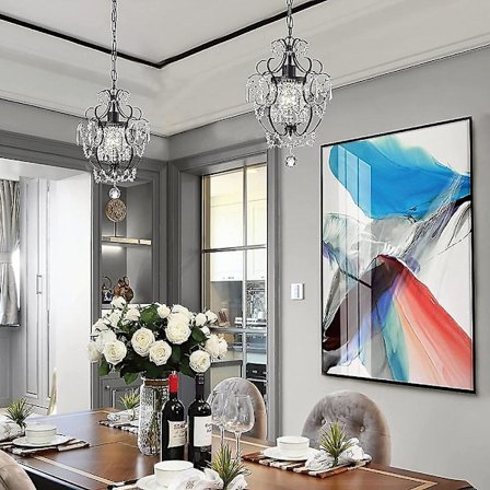 Mini Dendritisk Krystal Lysekrone Moderne Elegant Loftlampe