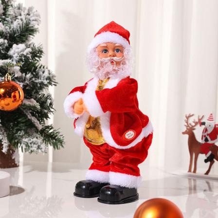 Twisted Play Guitar Electric Santa Claus Shaking Christmas Dolls