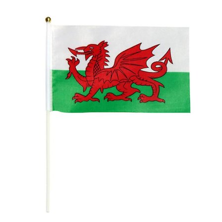 10 kpl ulkoilma sisustus Walesin liput Stick International World Stick Flag Cake Decorating Mini Wales Flag xh (FMY)