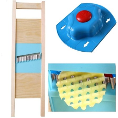 Tre potet rist kutter grønnsak rist bølgepapp nett hakker kutter