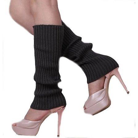 Store Dame 80-talls Ribbestrikket Benvarmere Strikket Ull Heklet Lange Støvler