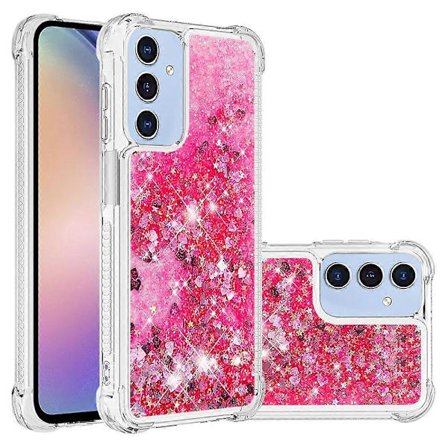 Til Samsung Galaxy A16 5G Galaxy A16 4G TPU mobiltelefon cover flash kviksand stødsikkert mobiltelefon bagcover (pink kærlighed)