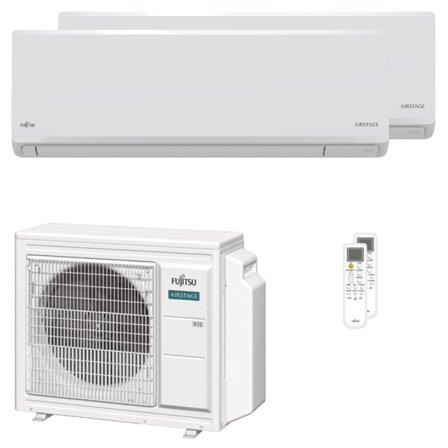 Condizionatore Fujitsu Serie KN WiFi dual split 12000+12000 BTU inverter A++ wifi unità esterna 5.4 kW