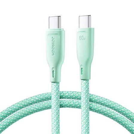Joyroom Multi-Color Series S-A34 USB-C / USB-C PD 60W kabel 1m - grøn
