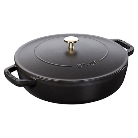 Cocotte Ronde - STAUB - Chistera - 28 cm - Emaljeret støbejern - 6,7 L - Mat sort