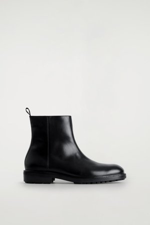 COS Men's Chunky Leather Boots in Black