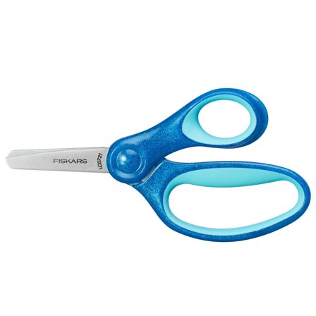 Fiskars Barnesaks, 13 cm, blå/glitter