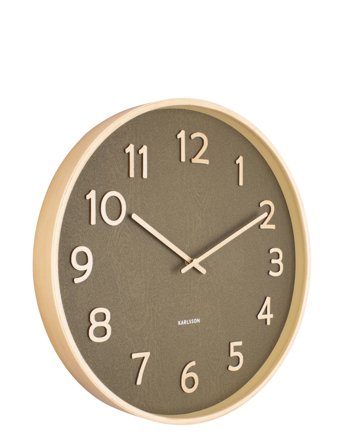 KARLSSON Wall Clock Pure Wood Grain - Green - Ø40CM