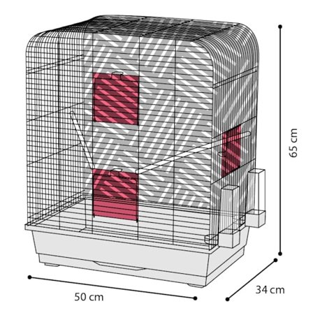 FLAMINGO Undulatbur Mona 50x34x65 cm koppar