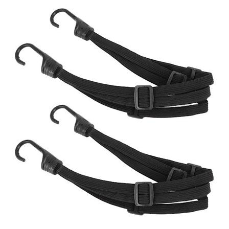 2 stk. Hjelmbandasje Motorsykkelhjelm Spenne Festebelte Elastisk Tau Elektrisk Tilbehør Svart