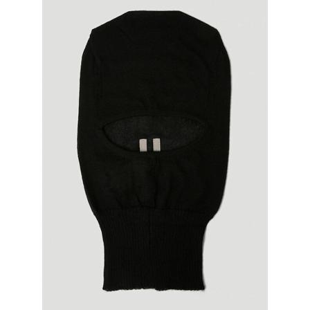 Rick Owens, Skull Balaclava Zwart, Heren, Maat:ONE Size
