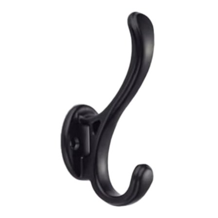 Vægmonteret Knagerække Sort Zink Legering Knager Hængekrog Nem Installation Multifunktionel Krog til Tøj Tasker Huer