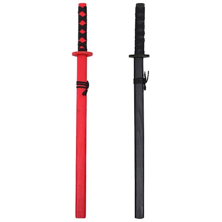 2 stk japanske katana bad guys leker slitesterke barneleker treleker bærbare barnespill halloween rekvisita