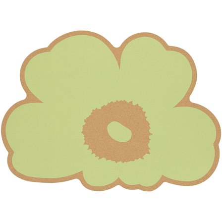 Marimekko Unikko bordstablett 45 cm, kork/pärongrönt | Dukning & Servering > Bordstablett | Bagaren och Kocken