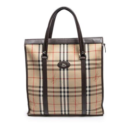 Burberry Vintage Pre-owned Vertical Zip Tote Brun, Dame Vintage Tasker, Størrelse: ONE Size