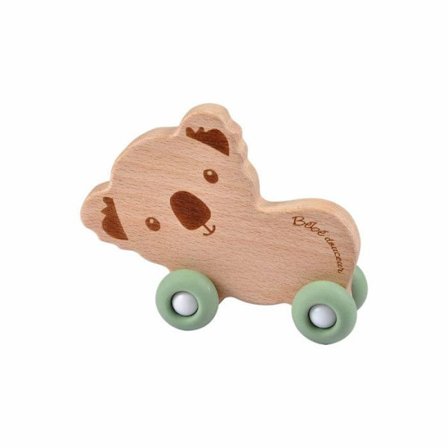 Babylegetøj "Koala med Hjul" 12cm Grøn