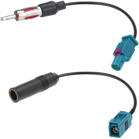 2 stk. Universal Bil Stereo FM AM Radio Antennekabel - Fakra Z Han til Hun til DIN Stik Adapterkabel til Bil Audio CD Media Afspiller