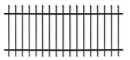 Jabo Värmdö 34011 Staket 2000x900x25 mm, svart, galvaniserat stål, Utemiljö