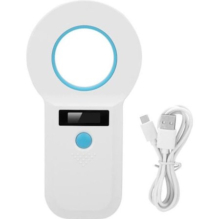 Kjæledyr identifikasjonsskanner, bærbar kjæledyr mikrochipleser med høyoppløselig skjerm