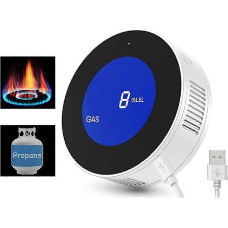 Bærbar gasdetektor til autocamper og RV med høj alarm