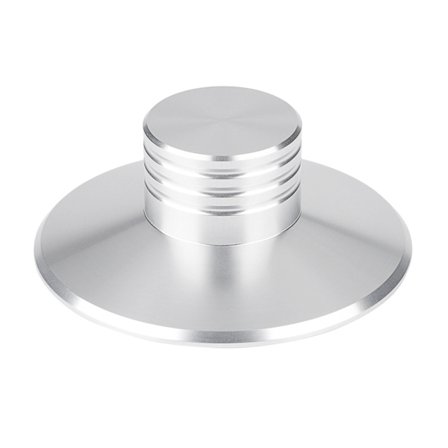 NY Svart Skivviktsklämma LP Vinyl Skivspelare Metall Disc Stabilisator Silver
