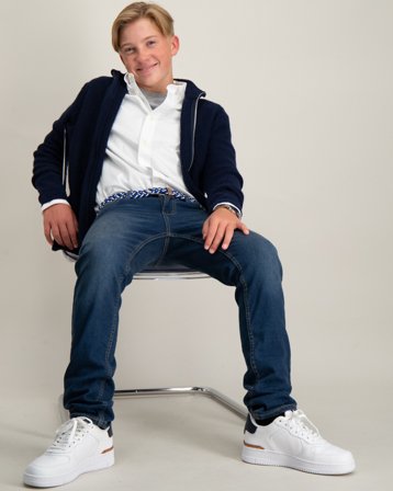 LMTD NLMNILASK LS KNIT CARDIGAN Blå Genser Gutt - Kids Brand Store