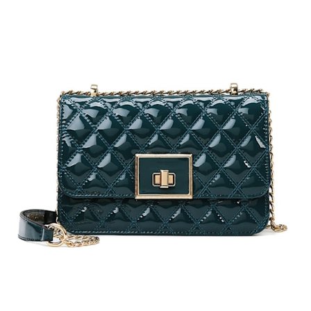 Crossbody taske til damer, quiltet skuldertaske håndtasker medium S