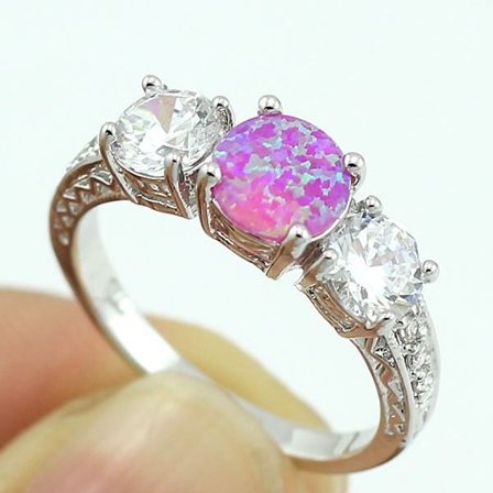 Silversmycken filled ring ROSA Brand Opal