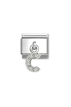 CHARMS Letter cz & 925 Sterling Silver C