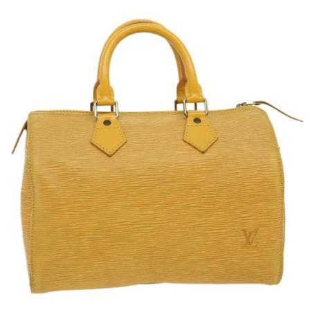 Louis Vuitton Vintage Pre-owned Leather handbags Gul, Dame Vintage Tasker, Størrelse: ONE Size