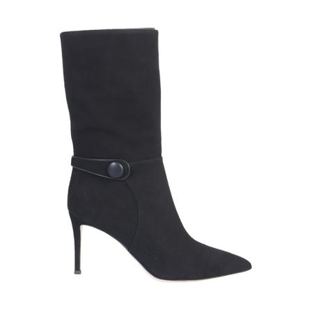 Giuseppe Zanotti Suede Laarzen , Zwart , Dames , Maat: 36 EU High heels