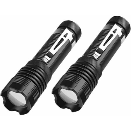 2-pack liten bärbar LED-ficklampa med 5000 lumen och 5 lägen