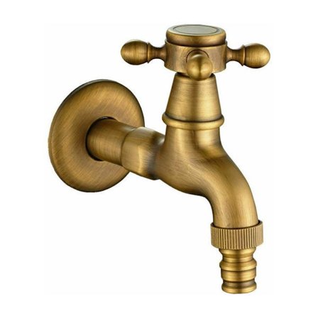 Antik messinghane, dekorativ haveblander til udendørs brug, europæisk vintage vaskemaskine, enkel vægmontering