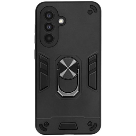 Coque Anneau - Samsung Galaxy A56 - Svart - Stöttålig - Höjda kanter - Magnetiskt system