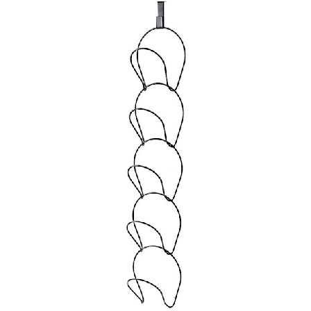 5 stycken stödorganisatör för basebollkeps, Keps Hängare Vägg hylla, järnkepsar, hattorganisatör för slipsar, hattar, halsdukar (svart)