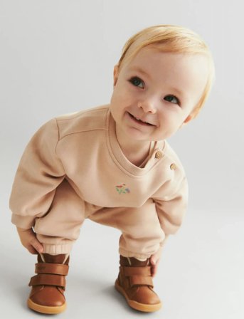 Wheat Sweatshirt L/S Embroidery Eliza - Pink - 80