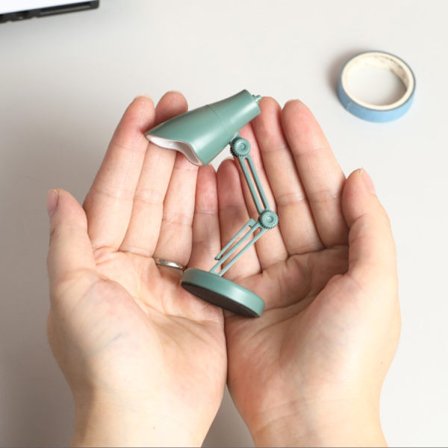 Mini LED-skrivbordslampa, bärbar och hopfällbar, nattlampa