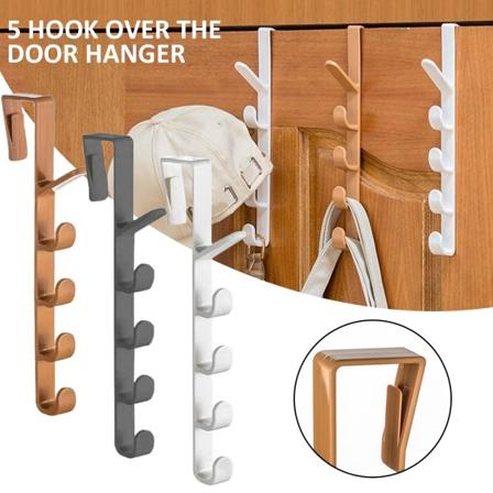 3stk Plastskinner Kroge Hylde Soveværelsesdør Bøjle Tøj Ophængningsstativ White 3pcs