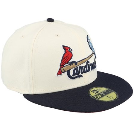 New Era - MLB White fitted Czapka Z Daszkiem - St. Louis Cardinals Highland Ridge 59FIFTY Chrome/Navy/Scarlet Fitted @ Hatstore