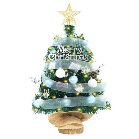 18 tum 24 tum LED Mini Julgran Bordsdekorationer med Ljus