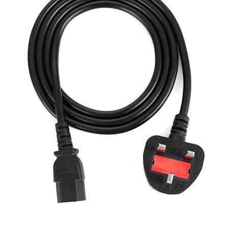 UK-strömkabel Vattenkokare Ledning/Strömsladd, Svart