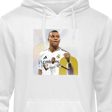 Hoodie Kylian Mbappé Real Madrid Frankrike La Ligas toppskytter med eksplosiv hurtighet og ekstrem målfarlighet i verdensklasse