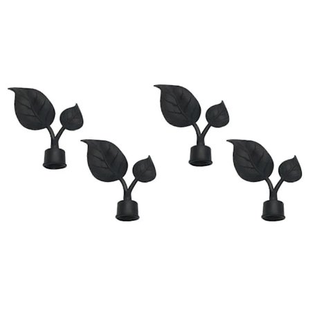 Gardinstangsknopper Kun, 4 stk. Sorte Draperistang Hovedknop Vindue Draperi Gardinstang Dekorationsknopper, til 22 mm Diameter Stang Style B