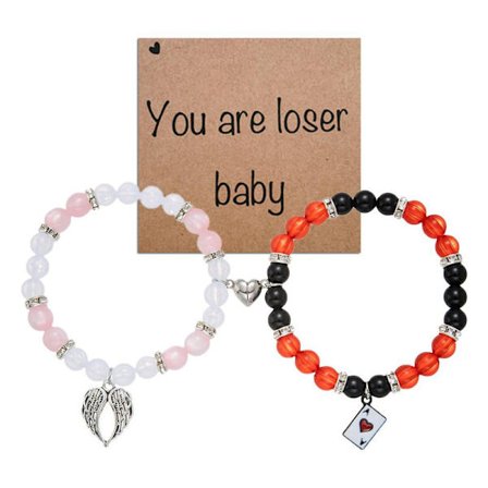 Hazbin Hotel Vinkelarmband Anime Magnetiska Matchande Armband Presenter till Kvinnor Män